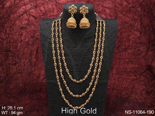 fancy-style-party-wear-antique-high-gold-polish-designer-party-wear-long-antique-jewellery-necklace-set-