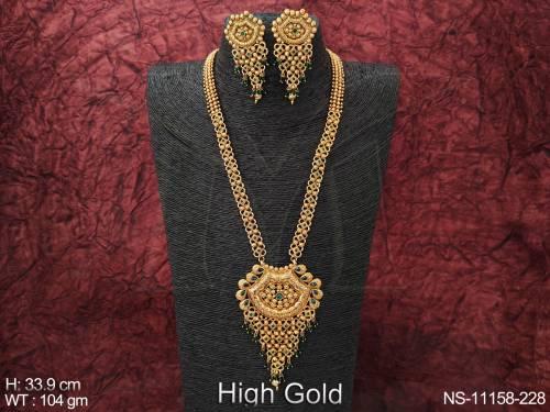 antique-jewelry-high-gold-polish-fancy-party-wear-beautiful-antique-long-necklace-set-