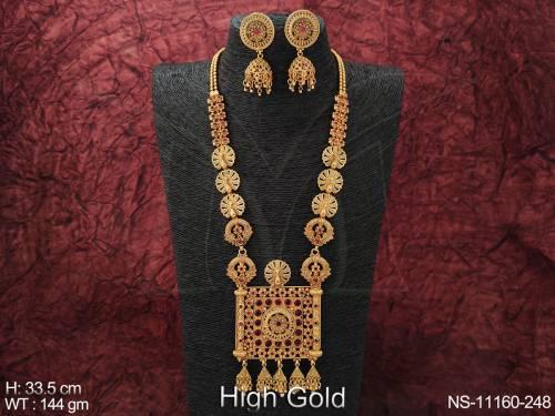 antique-jewelry-high-gold-polish-wedding-wear-rajwadi-look-beautiful-antique-long-necklace-set-