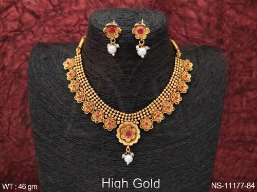 designer-high-gold-polish-fancy-design-party-wear-beautiful-antique-jewellery-short-necklace-set