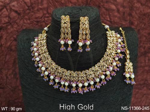 high-gold-polish-fancy-style-party-wear-beautiful-antique-jewellery-choker-necklace-set