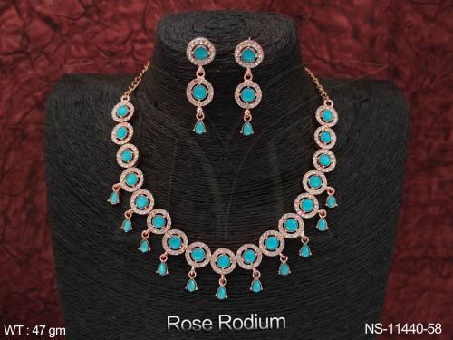 rose-rodium-polish-fancy-style-antique-jewellery-beautiful-party-wear-antique-necklace-set