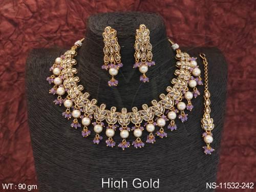 antique-designer-high-gold-polish-beautiful-party-wear-antique-jewellery-short-necklace-set-