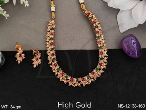 antique-jewelry-high-gold-polish-designer-party-wear-beautiful-fancy-style-antique-short-necklace-set