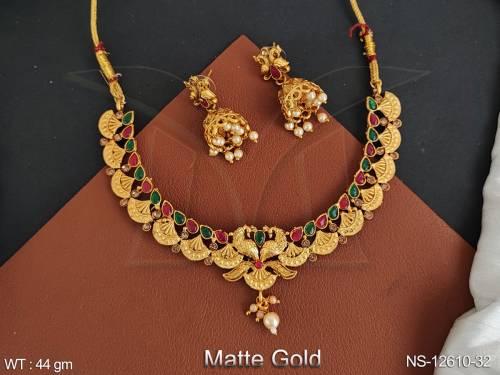 Antique Jewelry Matte Gold Polish Beautiful Peacock Design 