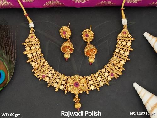 antique-jewellery-designer-rajwadi-polish-fancy-style-short-necklace-set-