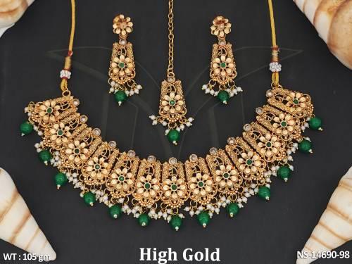 antique-jewellery-stylish-high-gold-polish-party-wear-antique-necklace-set