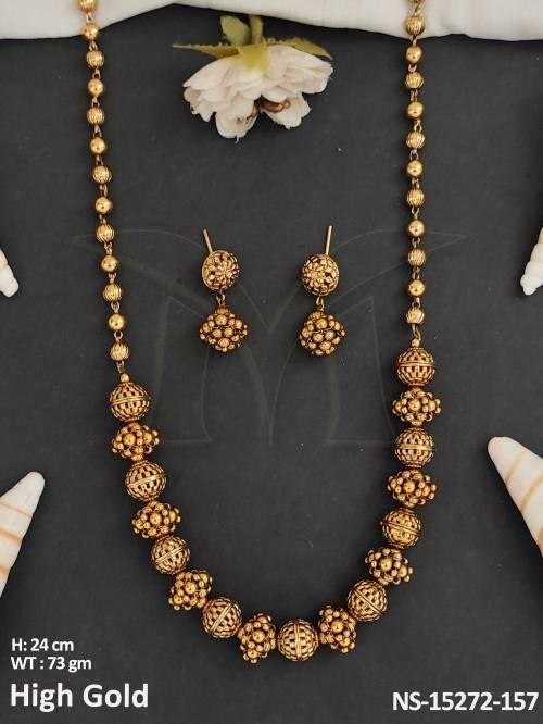 Antique Jewellery High gold Polish  Fancy Style Necklace Set  