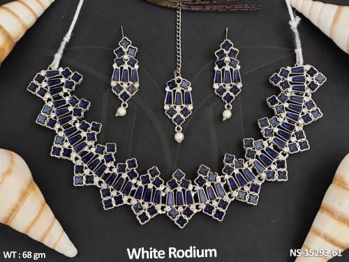 white-rodium-polish-antique-jewellery-party-wear-fancy-style-necklace-sets-
