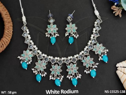 antique-designer-white-rodium-polish-fancy-style-necklace-set-