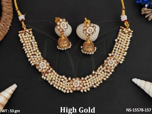antique-jewellery-beautiful-designer-high-gold-polish-necklace-set-