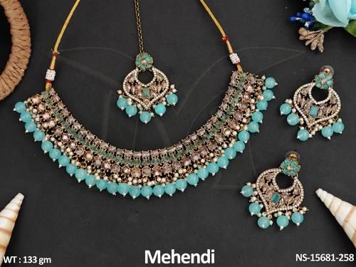 antique-mehendi-polish-full-stone-party-wear-necklace-set-