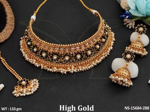 beautiful-antique-jewellery-high-gold-polish-fancy-style-necklace-set-