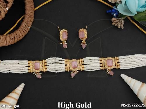 antique-high-gold-polish-clustered-pearl-fancy-style-necklace-set-