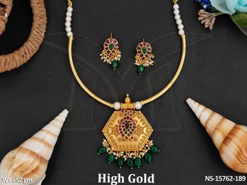 antique-jewellery-high-gold-polish-fancy-designer-necklace-set-