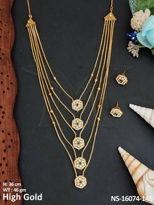 antique-jewellery-high-gold-polish-fancy-style-necklace-set-