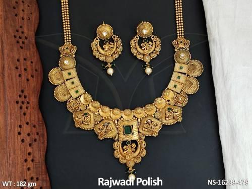 exclusive-antique-jewellery-rajwadi-polish-timelessly-elegant-&-luxurious-necklace-set
