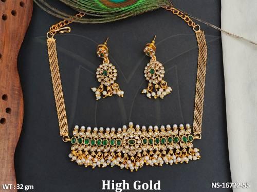 beautiful-full-stone-high-gold-polish-fancy-style-short-necklace-set-