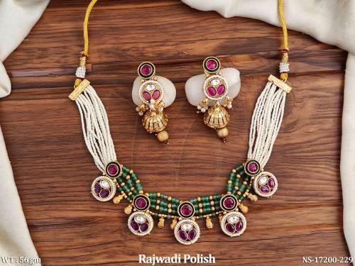 antique-designer-rajwadi-polish-fancy-short-necklace-set-