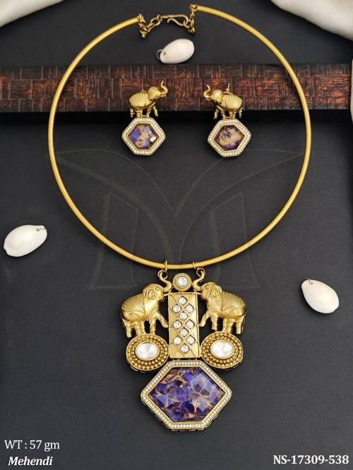 antique-mehendi-polish-fancy-full-stone-necklace-set-