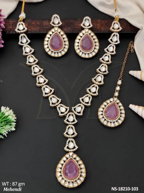 antique-full-stone-mehendi-polish-necklace-set-