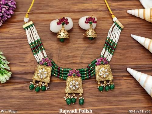 antique-full-stone-rajwadi-polish-short-necklace-set-