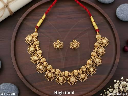Traditional Antique Gold Look Designer Necklace Set
