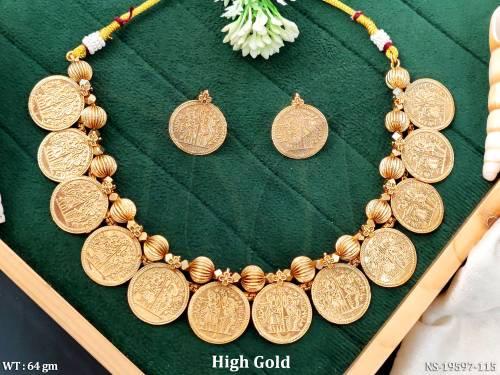 designer-antique-lakshmi-coin-necklace-set-for-women