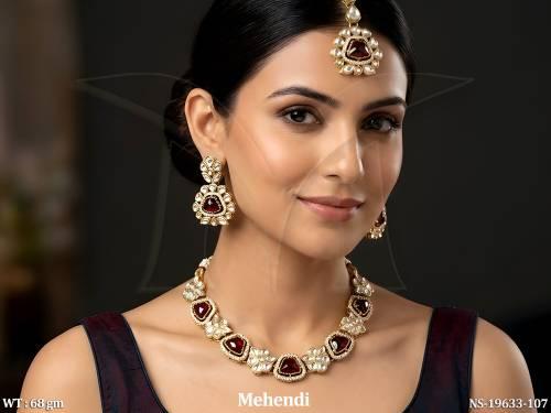 fancy-mehendi-stone-kundan-necklace-set-for-women