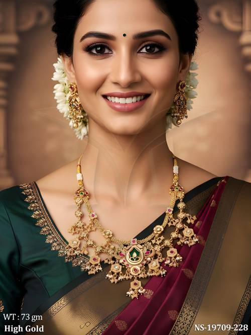 Designer Antique Necklace Set Ethnic Jewelry for Women