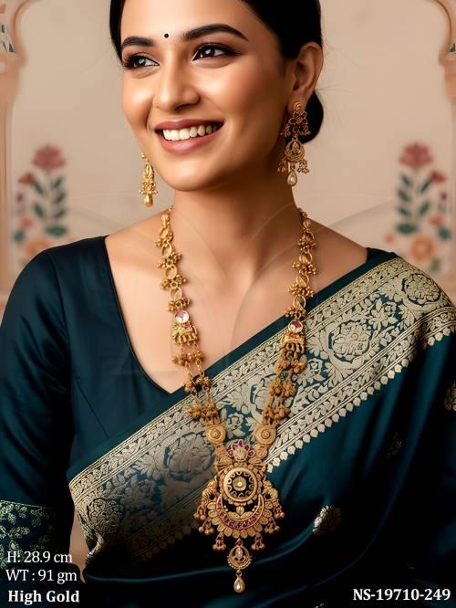 antique-long-necklace-set-with-earrings-for-women