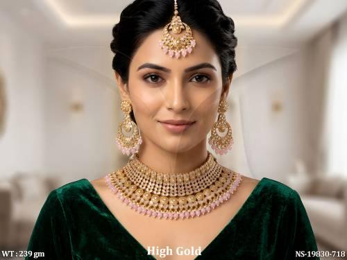 Traditional Temple Design Necklace Set for Women