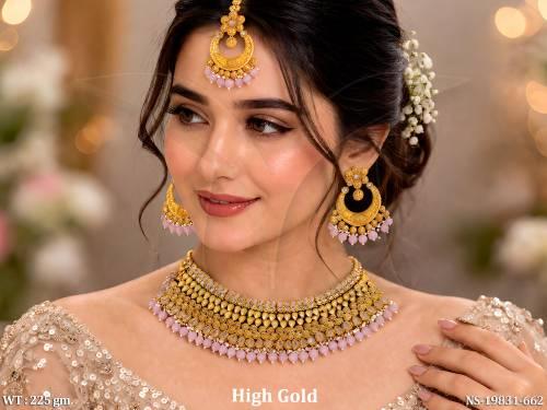 Heavy Antique Choker Necklace Set for Wedding Wear