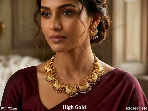 Traditional Peacock Design Necklace Set