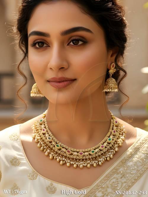 antique-temple-necklace-set-with-jhumka-earrings-high-gold