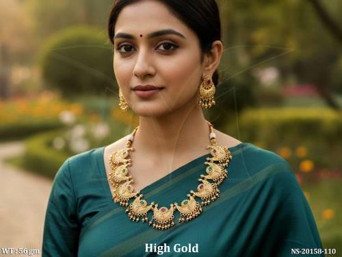 Royal High Gold Designer Necklace with Earrings