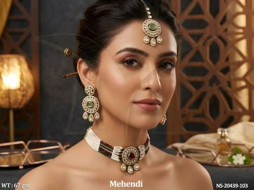 antique-mehandi-fancy-full-stone-necklace-set