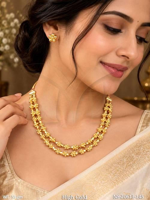 beautiful-high-gold-floral-bead-necklace-set
