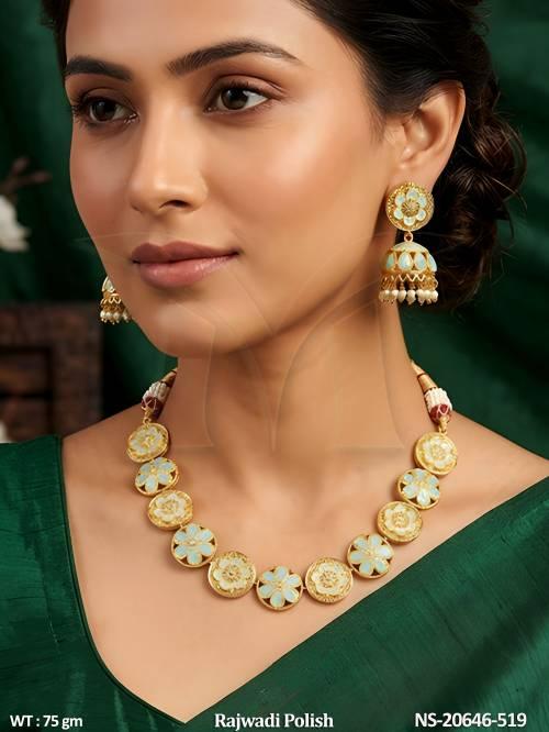 elegant-antique-meenakari-necklace-with-jhumka