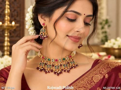 Traditional Antique Rajwadi Polish Necklace Set