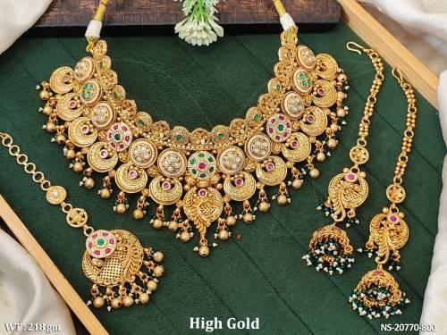 Royal Rajwadi Designer Antique Necklace Jewellery