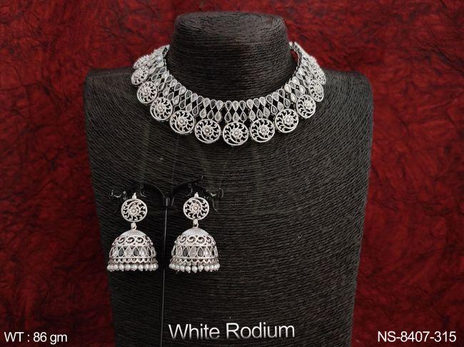 beautiful antique full stones designer party wear choker style necklace set