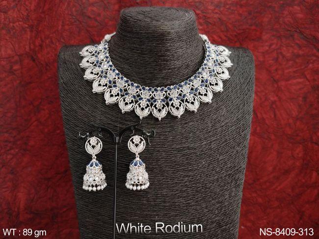 designer fancy style beautiful design party wear choker necklace set