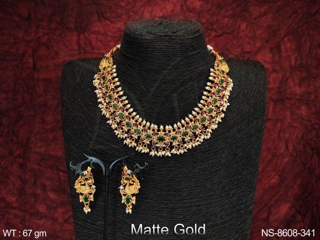 Beautiful Designer Full Antique Stones Party wear Choker Necklace Set