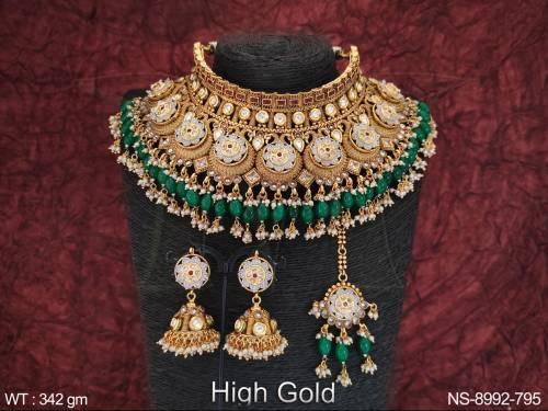 Beautiful Designer Party wear Antique Heavy Choker Necklace Set