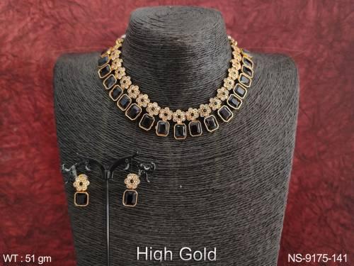 Fancy Design High gold Polish Party wear Necklace Set