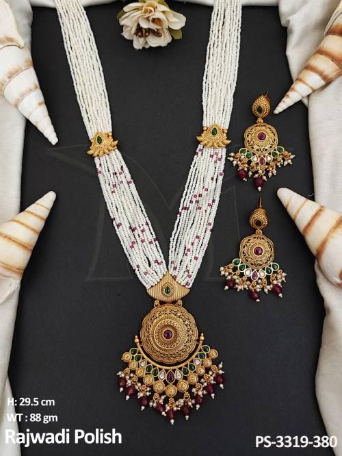 cluster-pearls-designer-rajwadi-polish-fancy-antique-pendant-set