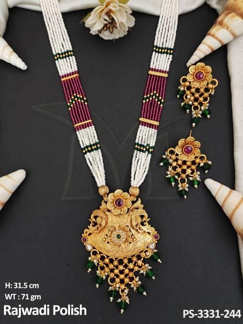 beautiful-rajwadi-polish-party-wear-designer-pendant-antique-style-long-antique-pendant-set