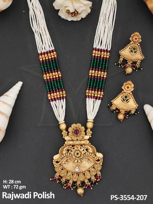 antique-jewelry-rajwadi-polish-fancy-design-party-wear-antique-long-pendant-set