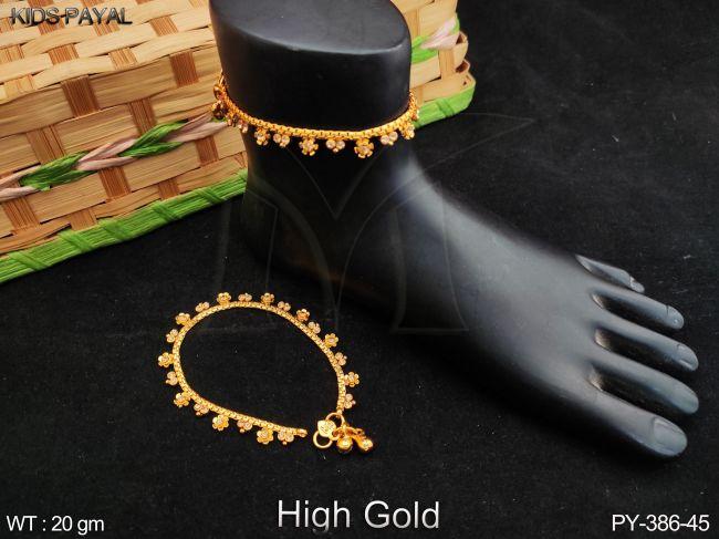 Kids Wear Designer Fancy Style High Gold Polish Kids Palay